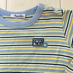 【美品】familiar 90cm 長袖カットソーの画像