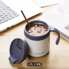 美品 保温マグカップ ステンレス断熱カップ　蓋付きの画像