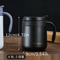 美品 保温マグカップ ステンレス断熱カップ　蓋付きの画像