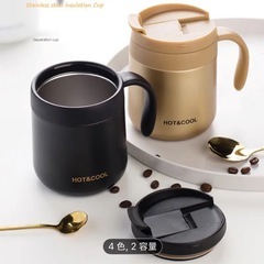 美品 保温マグカップ ステンレス断熱カップ　蓋付きの画像