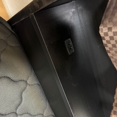 引き出し収納付きダブルベッド(2口コンセント有り)  　極厚マットレス付き の画像