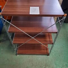 棚　スチールユニットシェルフ　中古品　木製棚板４段　③の画像