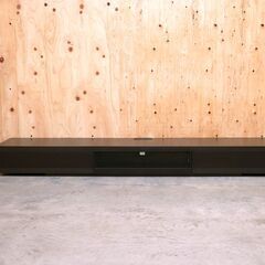 ≪zyt2506ジ≫ 美品 TVボード 幅240cm 奥行45cm 高さ25cm TV台/ローボード/ダークブラウン系/おしゃれ/シンプル/中古家具/宮城県仙台市 71009-01の画像