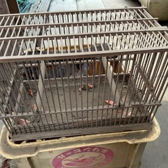 鳥かご　木材　大小２つの画像