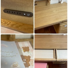 【訳あり破格】浜本工芸 学習机6点セット　皇室御用達の画像