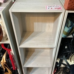 3段ボックス🌈収納家具✨カラーボックス本棚📚収納ケース木目調幅43cm奥行き30.1cm高さ125.1cm肌色の画像