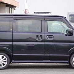 H.29(2017)年 スズキ エブリイワゴン PZターボ 4WD ナビ・TV・ドラレコ・バックカメラ ブラック☆2年車検付き・整備渡・1年保証付☆の画像