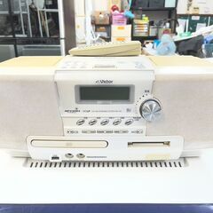【リサイクルショップどりーむ荒田店】No.3590 CD-MD ポータブルシステム Victor/ビクター RD-M2-W 2008年製 リモコン付きの画像