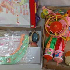ファンタジーメリー / オルゴールメリー 赤ちゃん 昭和レトロ 吊るし飾り 知育玩具 当時物 ２点まとめての画像