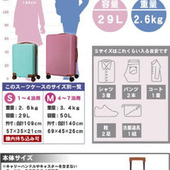 キャリーケース　Mサイズの画像