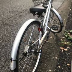 リサイクルショップどりーむ鹿大前店　No.489　22449W　シルバー　26インチ　ライト付き　鍵無しの画像