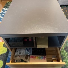 昇降テーブル　大量収納の画像
