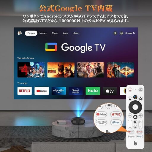 新品未使用 BETTDOW  プロジェクター 公式NETFLIX認証ブランド