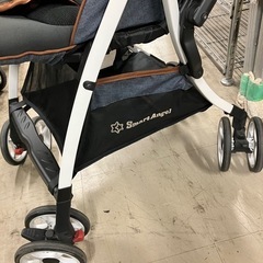 I2510-362 （株）西松屋チェーン Smart Angel ベビーカー デニム調生地 中古美品の画像