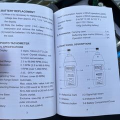 接触式/非接触式両用 デジタル回転計 タコメーター DT2236Bの画像