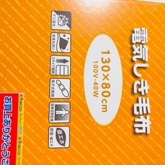 電気毛布 作動確認済み 未使用保管品　の画像