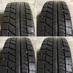 B-37 タイヤ 中古 BRIDGESTONE STUDLESS BLIZZAK VRX 175/70R13 鉄ホイール付きの画像