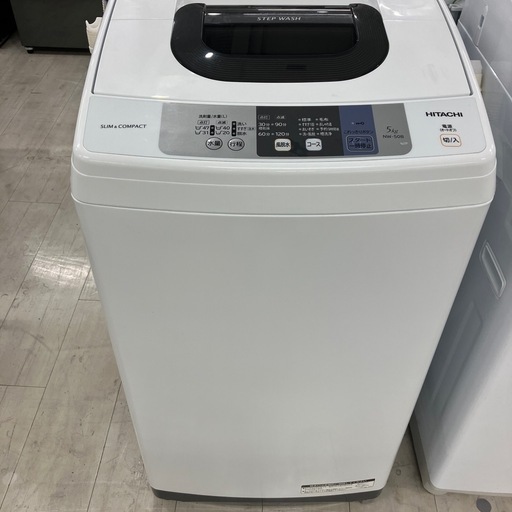 安心の6ヶ月間保証つき！HITACHI 全自動洗濯機　5.0kg 2018年製　50/60Hz【トレファク堺福田店】