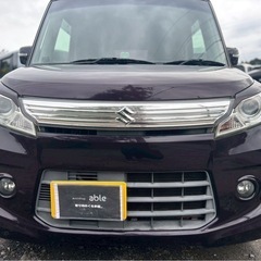 AA評価4点 スズキ スペーシアカスタムTS ターボ★総額29.8万円★車検付き 即日納車可能 アイスト 両側パワスラ 社外ナビ フルセグTV Bカメラ ETC 社外17インチ 機関良好 外観良好 修復歴なし！の画像