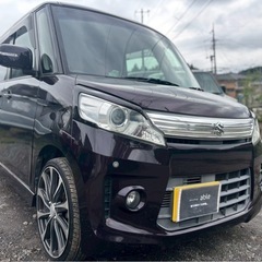 AA評価4点 スズキ スペーシアカスタムTS ターボ★総額29.8万円★車検付き 即日納車可能 アイスト 両側パワスラ 社外ナビ フルセグTV Bカメラ ETC 社外17インチ 機関良好 外観良好 修復歴なし！の画像