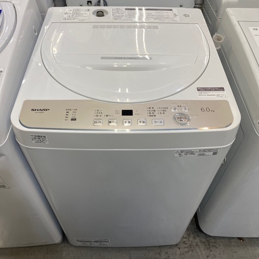 SHARP 全自動洗濯機 ES-GE6H 6.0kg 2024年製