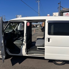 福岡‼️軽バン　貨物　箱バン車検付き❗5MT低走行8万キロ台❗内装も綺麗❕タフバン❕車庫保管❕比較的綺麗大きい痛み無し❗仕事用に❗天井小物入れ！の画像