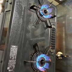 「プロパン用」コンロ2口　グリル付の画像