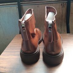 新品 23cm レディース ブーツ ブラウン 厚底 シューズ 普段着 識別番号:【B018-S】の画像