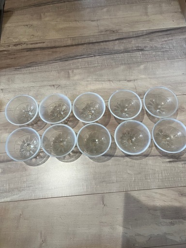 氷カップ　乳白色　レトロ