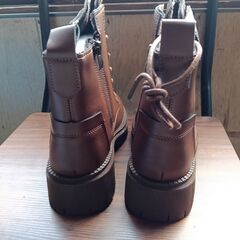 新品 22.5cm レディース ブーツ ブラウン 厚底 シューズ 普段着 識別番号:【B021-S】の画像