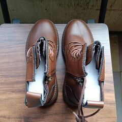 新品 22.5cm レディース ブーツ ブラウン 厚底 シューズ 普段着 識別番号:【B021-S】の画像