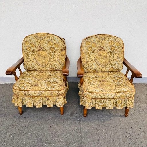 値下げ　かしわ　柏木工　KASHIWA ウィンザーチェア　ヴィンテージ風　アームチェア　アンティーク　飛騨家具　在庫2脚