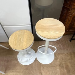 美品✨お得な2脚セット!! 激安!! カウンターチェア  バースツール 高さ調節可の画像