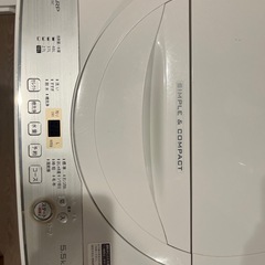 【無料】SHARP 洗濯機 5.5kg 2018年製　の画像