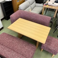 【リサイクルショップ ピカソ 小松原】✨極美品✨🛋️🌿✨RELAX FORM（リラックスフォーム） カフェ風ダイニングソファセット✨🌿🛋️★3542★の画像