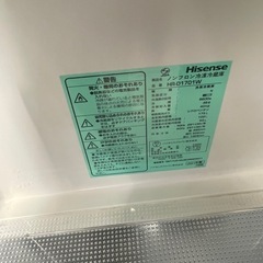 【中古】¥15,800 ハイセンス　2ドア冷蔵庫　175リットル 【IJ87】の画像