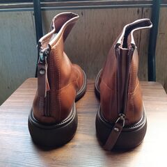 新品 23.5cm レディース ブーツ ブラウン 厚底 シューズ 識別番号:【B024-S】の画像