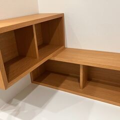 muji 壁に付けられる家具箱 オーク材突板　８８ｃｍの画像