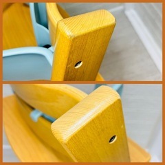 ［美品✨］清掃済み❗️子供から大人まで使える❗️　 ストッケ　トリップトラップ　イス　ベビーセット　付❗️　ベビーチェアの画像
