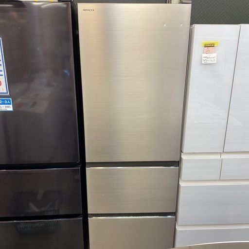 HITACHI ３ドア冷蔵庫 R-V38KV 2020年製375L