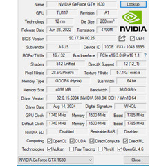 最大8K対応！2022年製！GTX1630(ASUS)の画像