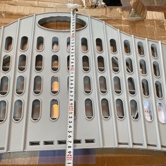 新品折りたたみグレーランドリーバスケット2個の画像