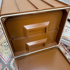 Tupperware/タッパーウェア スーパーチェスト 引き出し2段チェスト ブラウン系の画像