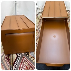 Tupperware/タッパーウェア スーパーチェスト 引き出し2段チェスト ブラウン系の画像