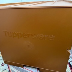 Tupperware/タッパーウェア スーパーチェスト 引き出し2段チェスト ブラウン系の画像