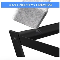 テニスラケット収納 新品 スタンド 18本 大容量 スチール製 傷防止 組立簡単の画像