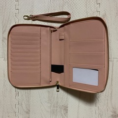 母子手帳ケース お薬手帳ケース 大容量 ストラップ付き ペールピンクの画像