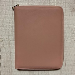 母子手帳ケース お薬手帳ケース 大容量 ストラップ付き ペールピンクの画像