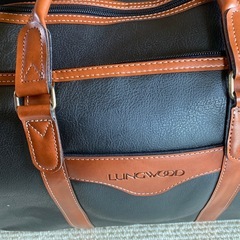 新品LUNGWOOD ビジネスバッグ 黒と茶色の画像