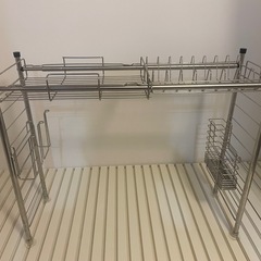 伸縮　上ラックSUS ニトリ
の画像
